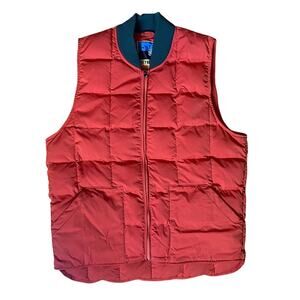 ONLY NY Outdoor Goods Safety Orange Mens Size XL Puffer Vest Insulated Outerwear